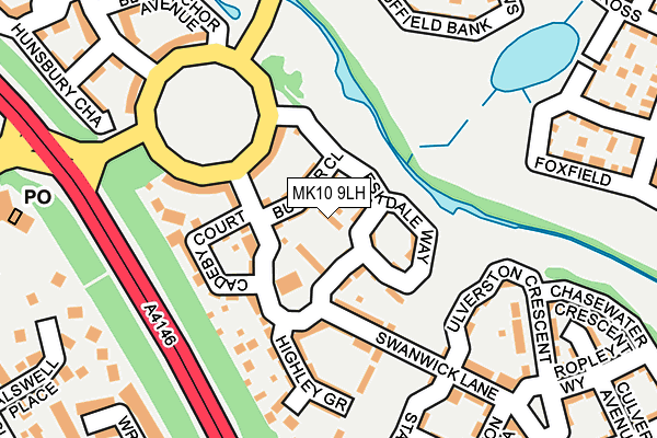 MK10 9LH map - OS OpenMap – Local (Ordnance Survey)