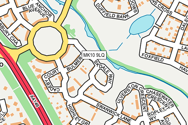 MK10 9LQ map - OS OpenMap – Local (Ordnance Survey)