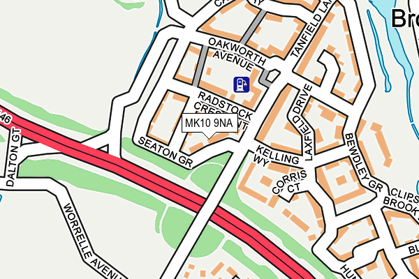 MK10 9NA map - OS OpenMap – Local (Ordnance Survey)