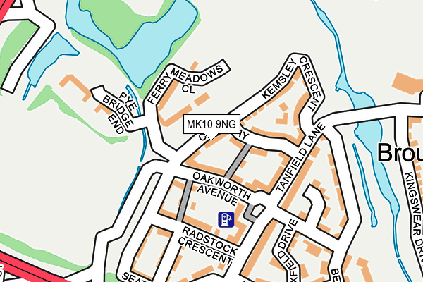 MK10 9NG map - OS OpenMap – Local (Ordnance Survey)