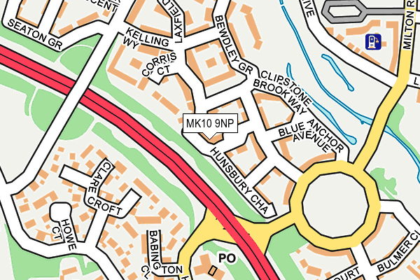 MK10 9NP map - OS OpenMap – Local (Ordnance Survey)