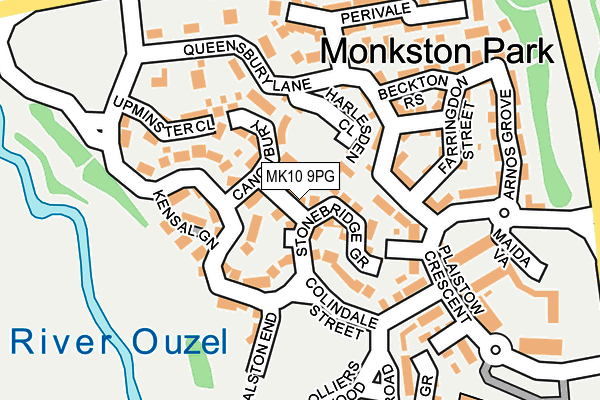 MK10 9PG map - OS OpenMap – Local (Ordnance Survey)