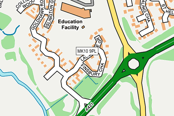 MK10 9PL map - OS OpenMap – Local (Ordnance Survey)