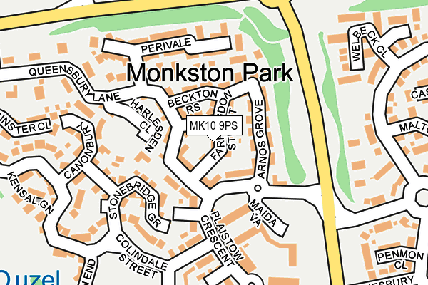 MK10 9PS map - OS OpenMap – Local (Ordnance Survey)