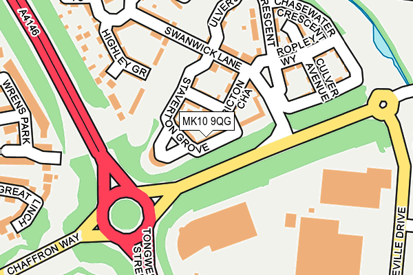 MK10 9QG map - OS OpenMap – Local (Ordnance Survey)