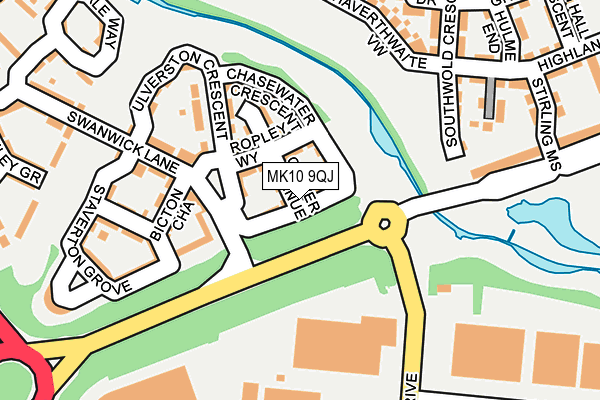 MK10 9QJ map - OS OpenMap – Local (Ordnance Survey)