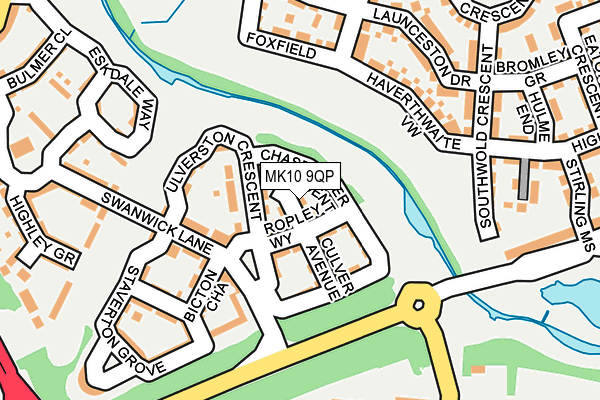 MK10 9QP map - OS OpenMap – Local (Ordnance Survey)