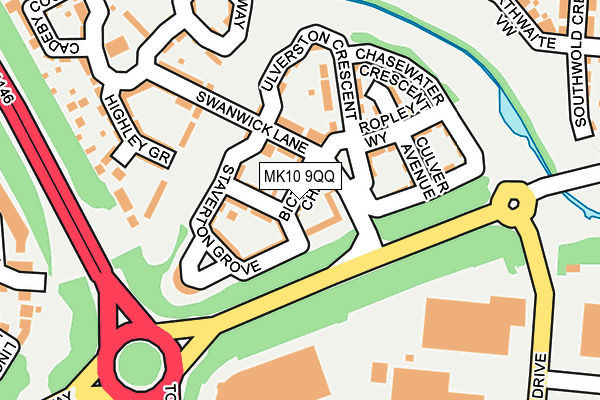 MK10 9QQ map - OS OpenMap – Local (Ordnance Survey)