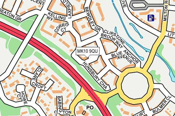 MK10 9QU map - OS OpenMap – Local (Ordnance Survey)