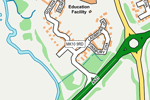 MK10 9RD map - OS OpenMap – Local (Ordnance Survey)