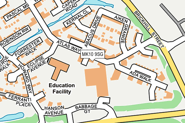 MK10 9SG map - OS OpenMap – Local (Ordnance Survey)