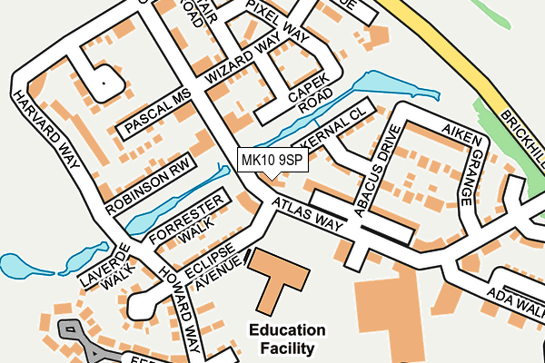 MK10 9SP map - OS OpenMap – Local (Ordnance Survey)