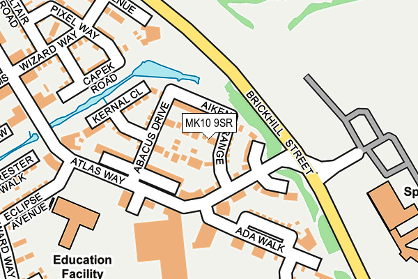 MK10 9SR map - OS OpenMap – Local (Ordnance Survey)