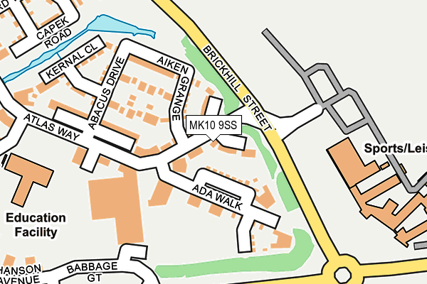 MK10 9SS map - OS OpenMap – Local (Ordnance Survey)