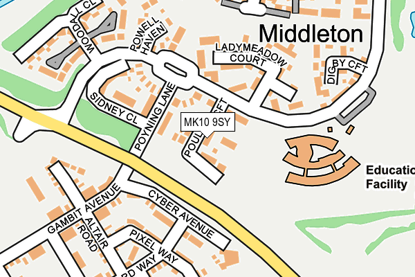 MK10 9SY map - OS OpenMap – Local (Ordnance Survey)