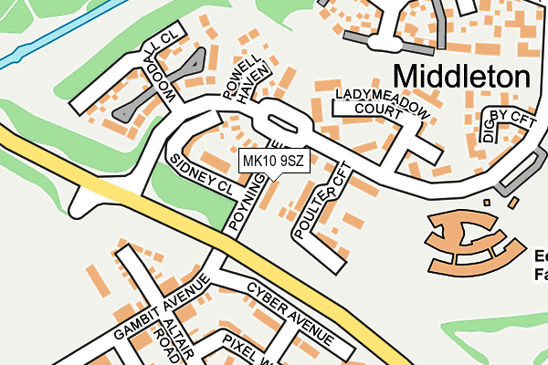 MK10 9SZ map - OS OpenMap – Local (Ordnance Survey)