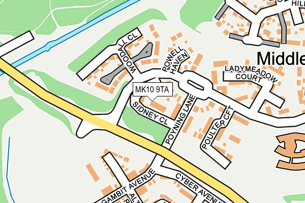 MK10 9TA map - OS OpenMap – Local (Ordnance Survey)