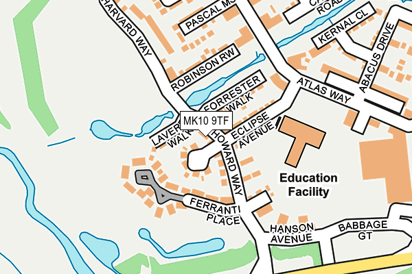 MK10 9TF map - OS OpenMap – Local (Ordnance Survey)