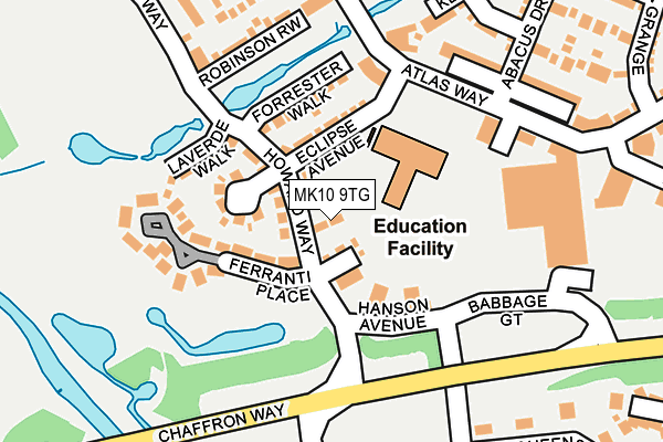 MK10 9TG map - OS OpenMap – Local (Ordnance Survey)