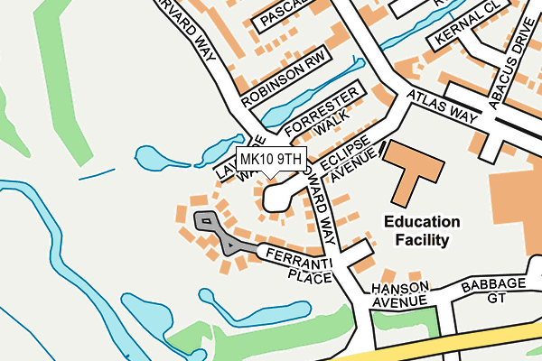 MK10 9TH map - OS OpenMap – Local (Ordnance Survey)