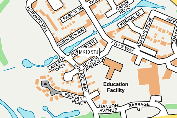 MK10 9TJ map - OS OpenMap – Local (Ordnance Survey)