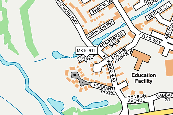 MK10 9TL map - OS OpenMap – Local (Ordnance Survey)