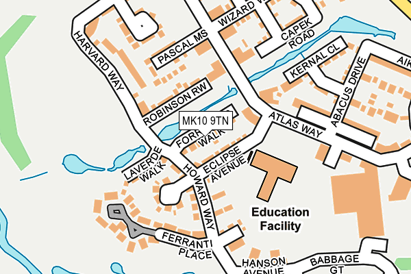 MK10 9TN map - OS OpenMap – Local (Ordnance Survey)