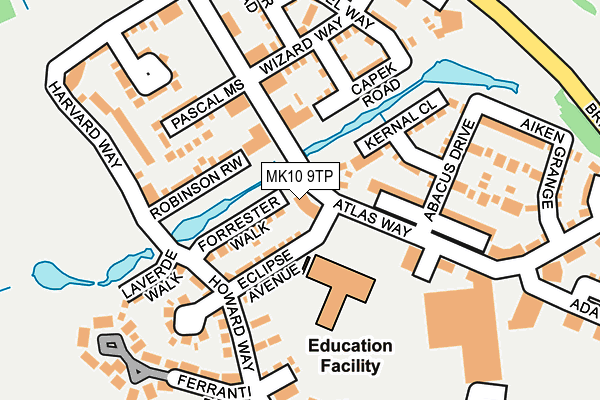 MK10 9TP map - OS OpenMap – Local (Ordnance Survey)