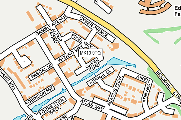 MK10 9TQ map - OS OpenMap – Local (Ordnance Survey)