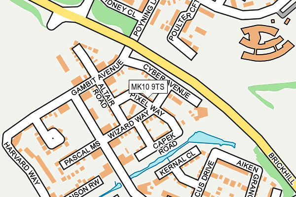 MK10 9TS map - OS OpenMap – Local (Ordnance Survey)