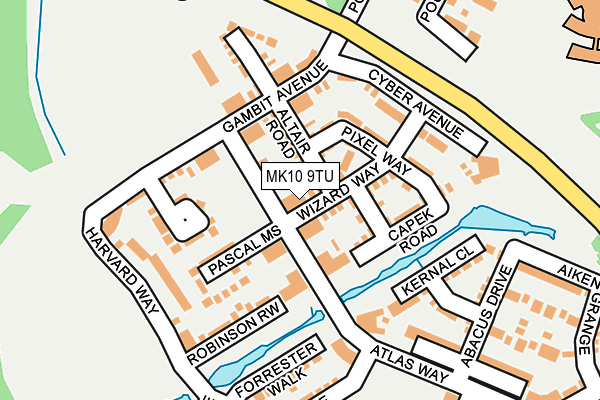 MK10 9TU map - OS OpenMap – Local (Ordnance Survey)