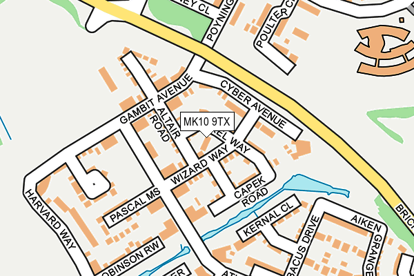 MK10 9TX map - OS OpenMap – Local (Ordnance Survey)