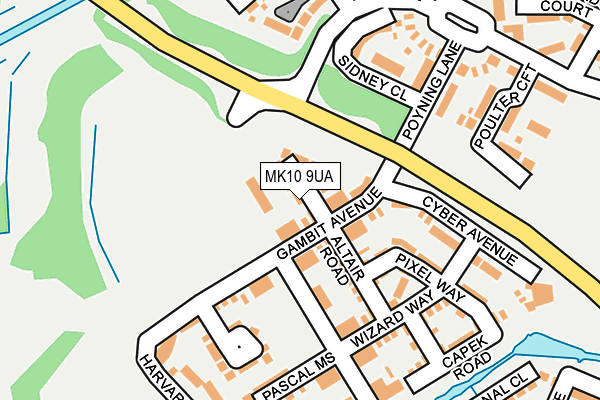 MK10 9UA map - OS OpenMap – Local (Ordnance Survey)