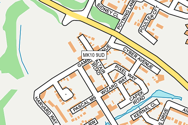 MK10 9UD map - OS OpenMap – Local (Ordnance Survey)