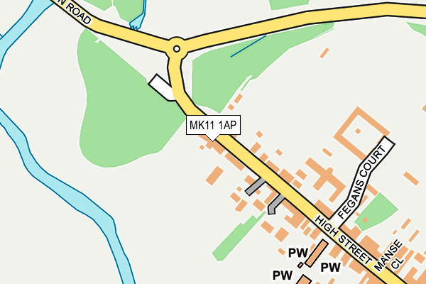 MK11 1AP map - OS OpenMap – Local (Ordnance Survey)