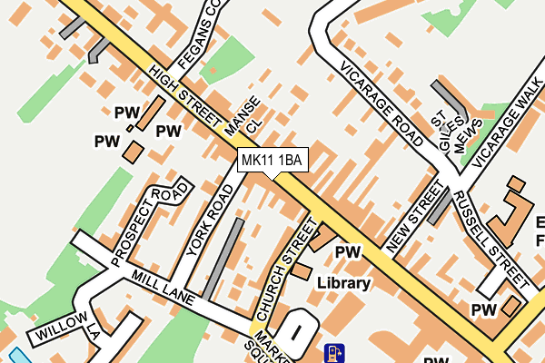 MK11 1BA map - OS OpenMap – Local (Ordnance Survey)