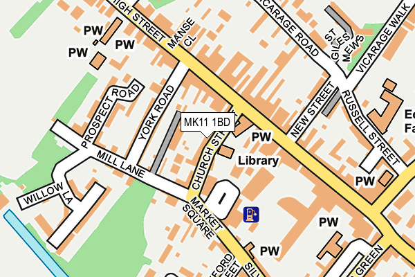 MK11 1BD map - OS OpenMap – Local (Ordnance Survey)