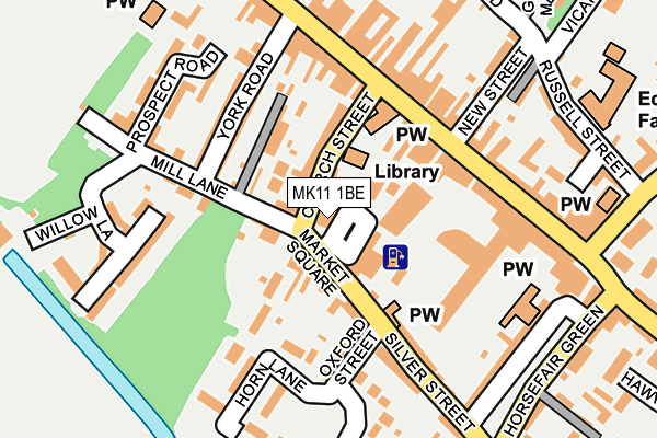 MK11 1BE map - OS OpenMap – Local (Ordnance Survey)