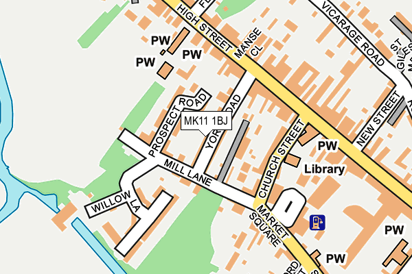 MK11 1BJ map - OS OpenMap – Local (Ordnance Survey)