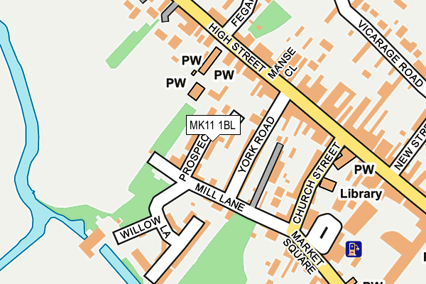 MK11 1BL map - OS OpenMap – Local (Ordnance Survey)