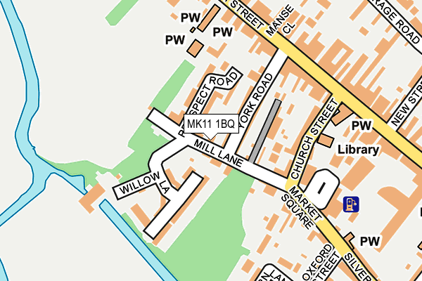 MK11 1BQ map - OS OpenMap – Local (Ordnance Survey)