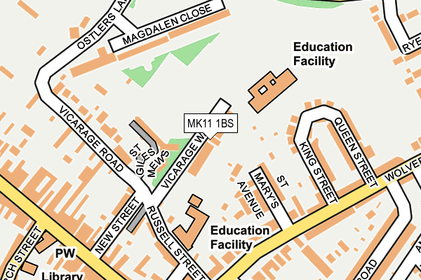 MK11 1BS map - OS OpenMap – Local (Ordnance Survey)