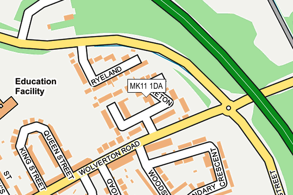 MK11 1DA map - OS OpenMap – Local (Ordnance Survey)