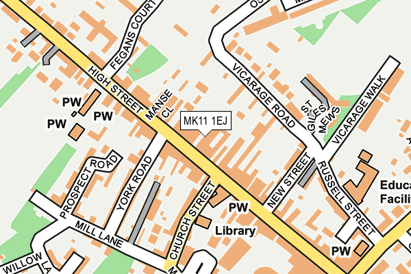 MK11 1EJ map - OS OpenMap – Local (Ordnance Survey)