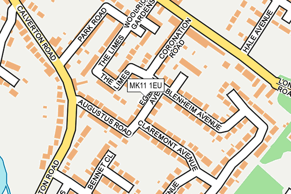 MK11 1EU map - OS OpenMap – Local (Ordnance Survey)