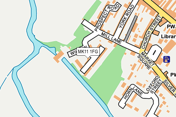 MK11 1FG map - OS OpenMap – Local (Ordnance Survey)