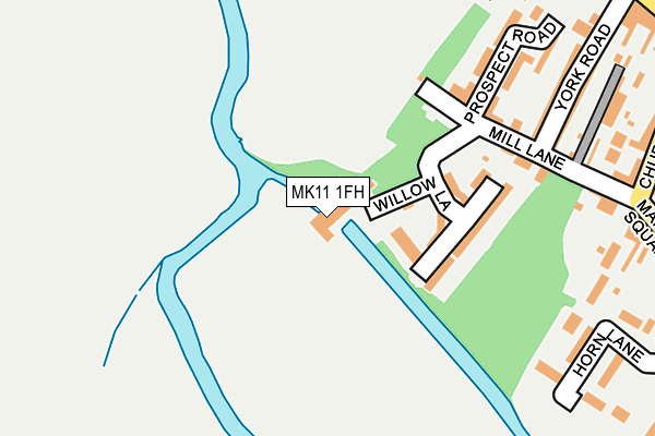 MK11 1FH map - OS OpenMap – Local (Ordnance Survey)