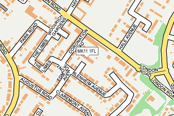 MK11 1FL map - OS OpenMap – Local (Ordnance Survey)