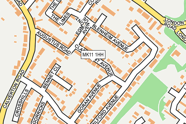 MK11 1HH map - OS OpenMap – Local (Ordnance Survey)
