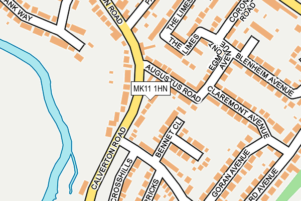 MK11 1HN map - OS OpenMap – Local (Ordnance Survey)